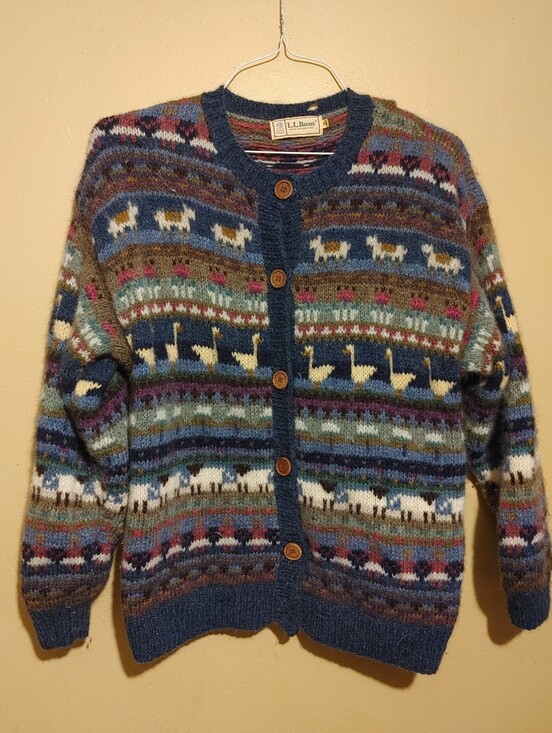L.L. Bean Sweaters - Vintage L.L. Bean Wool Cardigan Size Medium